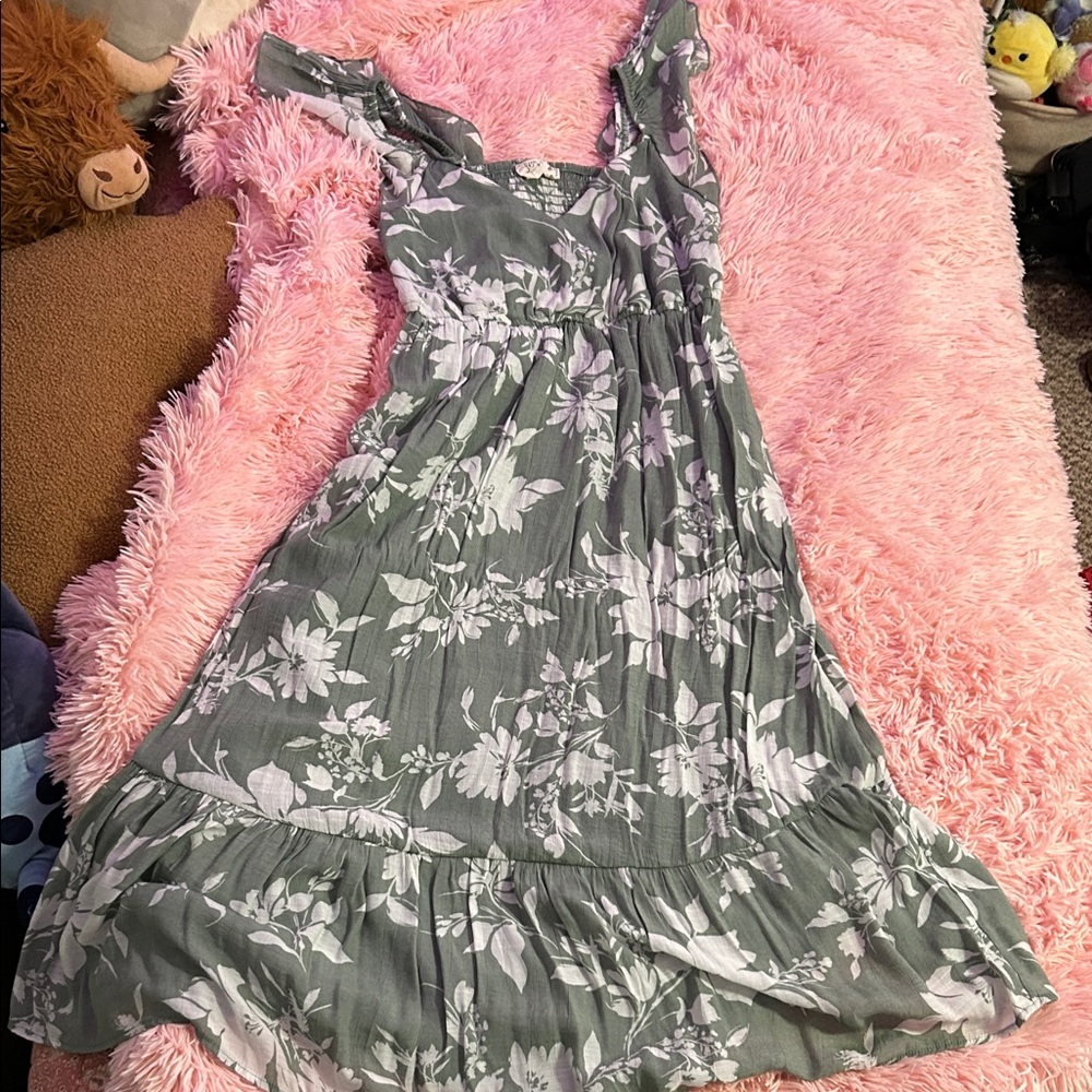Floral Green Dress